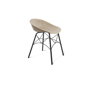 Обеденный стул SHT-ST19-SF1 / SHT-S107 (ванильный крем/черный муар) в Тарко-Сале