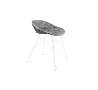 Обеденный стул SHT-ST19-SF1 / SHT-S37 (дымный/белый муар) в Тарко-Сале