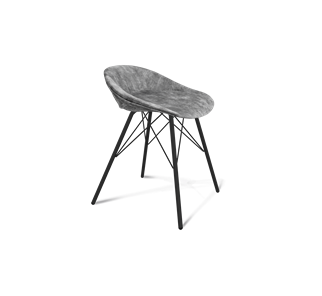 Обеденный стул SHT-ST19-SF1 / SHT-S37 (дымный/черный муар) в Лабытнанги