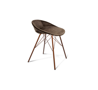 Обеденный стул SHT-ST19-SF1 / SHT-S37 (кофейный трюфель/медный металлик) в Салехарде - предосмотр