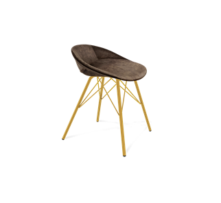 Обеденный стул SHT-ST19-SF1 / SHT-S37 (кофейный трюфель/золото) в Муравленко