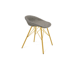 Обеденный стул SHT-ST19-SF1 / SHT-S37 (коричневый сахар/золото) в Салехарде