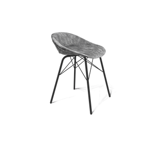 Обеденный стул SHT-ST19-SF1 / SHT-S64 (дымный/черный муар) в Лабытнанги