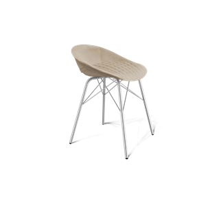 Обеденный стул SHT-ST19-SF1 / SHT-S64 (ванильный крем/хром лак) в Новом Уренгое
