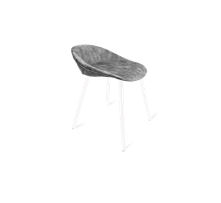Обеденный стул SHT-ST19-SF1 / SHT-S95-1 (дымный/белый муар) в Новом Уренгое