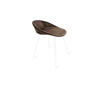Обеденный стул SHT-ST19-SF1 / SHT-S95-1 (кофейный трюфель/белый муар) в Тарко-Сале