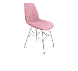 Обеденный стул SHT-ST29-С22 / SHT-S107 (розовый зефир/хром лак) в Салехарде