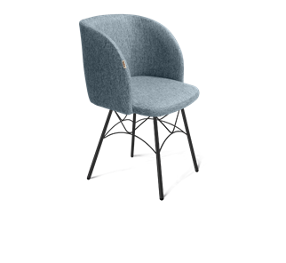 Обеденный стул SHT-ST33 / SHT-S107 (синий лед/черный муар) в Салехарде
