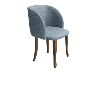 Обеденный стул SHT-ST33 / SHT-S122 (синий лед/темный орех/черный муар) в Салехарде