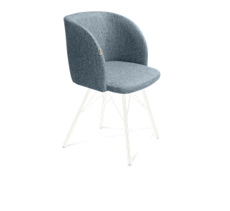 Обеденный стул SHT-ST33 / SHT-S37 (синий лед/белый муар) в Лабытнанги