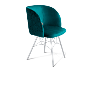 Обеденный стул SHT-ST33-1 / SHT-S100 (альпийский бирюзовый/хром лак) в Салехарде - предосмотр