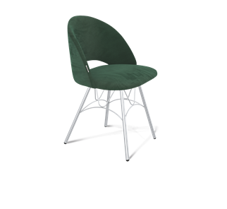 Обеденный стул SHT-ST34 / SHT-S100 (лиственно-зеленый/хром лак) в Салехарде