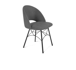 Обеденный стул SHT-ST34 / SHT-S107 (платиново-серый/черный муар) в Салехарде