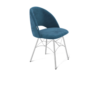 Обеденный стул SHT-ST34 / SHT-S107 (тихий океан/хром лак) в Лабытнанги