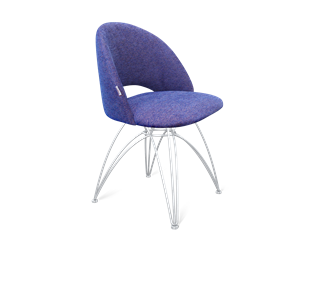 Обеденный стул SHT-ST34 / SHT-S112 (синий мираж/хром лак) в Салехарде