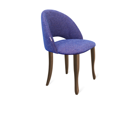 Обеденный стул SHT-ST34 / SHT-S122 (синий мираж/темный орех/черный муар) в Салехарде - изображение