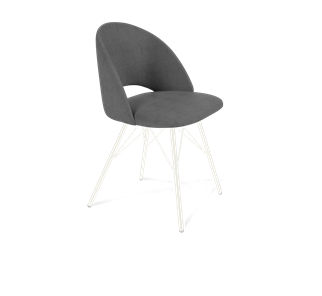 Обеденный стул SHT-ST34 / SHT-S37 (платиново-серый/белый муар) в Новом Уренгое