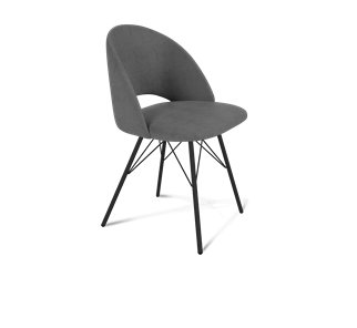 Обеденный стул SHT-ST34 / SHT-S37 (платиново-серый/черный муар) в Салехарде
