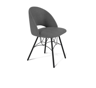 Обеденный стул SHT-ST34 / SHT-S100 (платиново-серый/черный муар) в Надыме