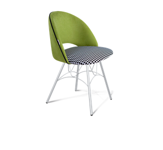Обеденный стул SHT-ST34-3 / SHT-S100 (оливковый/гусиная лапка/хром лак) в Салехарде