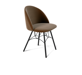 Обеденный стул SHT-ST35 / SHT-S100 (кофейный ликер/черный муар) в Салехарде