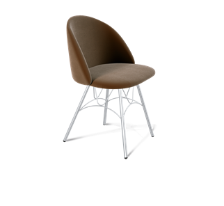 Обеденный стул SHT-ST35 / SHT-S100 (кофейный ликер/хром лак) в Салехарде
