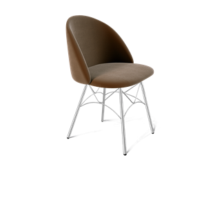 Обеденный стул SHT-ST35 / SHT-S107 (кофейный ликер/хром лак) в Салехарде