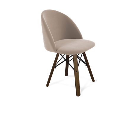 Обеденный стул SHT-ST35 / SHT-S70 (латте/темный орех/черный муар) в Салехарде - изображение