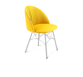 Обеденный стул SHT-ST35-1 / SHT-S107 (имперский жёлтый/хром лак) в Надыме