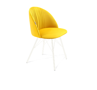 Обеденный стул SHT-ST35-1 / SHT-S37 (имперский жёлтый/белый муар) в Новом Уренгое
