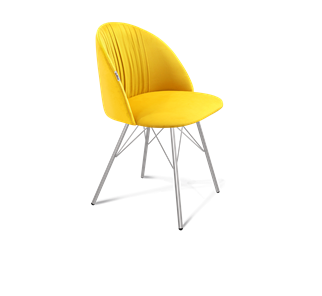 Обеденный стул SHT-ST35-1 / SHT-S37 (имперский жёлтый/хром лак) в Салехарде