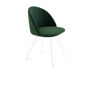 Обеденный стул SHT-ST35-2 / SHT-S37 (лиственно-зеленый/белый муар) в Салехарде - предосмотр