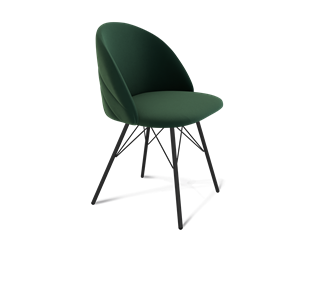 Обеденный стул SHT-ST35-2 / SHT-S37 (лиственно-зеленый/черный муар) в Салехарде