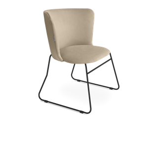 Обеденный стул SHT-ST36 / SHT-S145-2 (ванильный крем/черный муар) в Салехарде