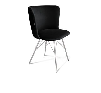 Обеденный стул SHT-ST36 / SHT-S37 (ночное затмение/хром лак) в Надыме