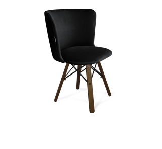 Обеденный стул SHT-ST36 / SHT-S70 (ночное затмение/темный орех/черный муар) в Лабытнанги
