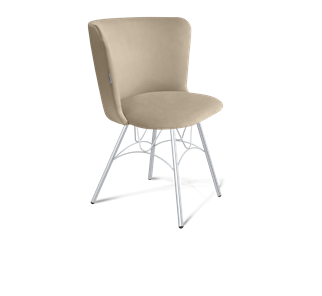 Обеденный стул SHT-ST36 / SHT-S100 (ванильный крем/хром лак) в Салехарде