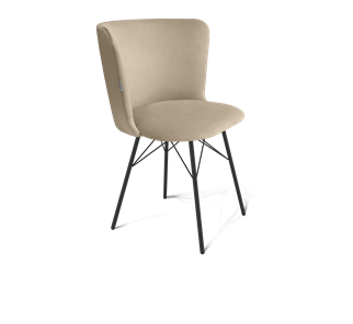 Обеденный стул SHT-ST36 / SHT-S64 (ванильный крем/черный муар) в Салехарде