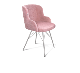 Обеденный стул SHT-ST39 / SHT-S37 (пыльная роза/хром лак) в Надыме