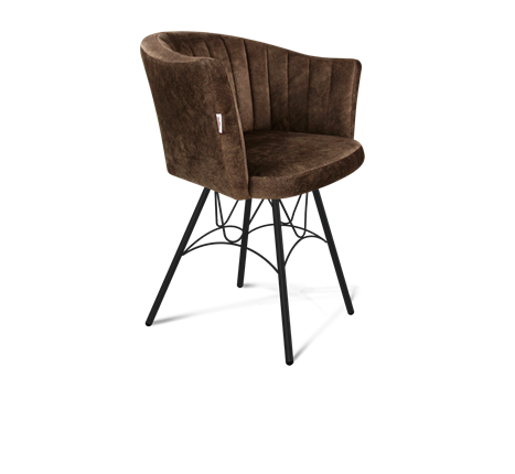 Обеденный стул SHT-ST42-1 / SHT-S100 (кофейный трюфель/черный муар) в Салехарде - изображение
