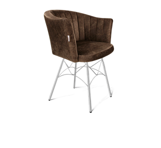 Обеденный стул SHT-ST42-1 / SHT-S107 (кофейный трюфель/хром лак) в Муравленко