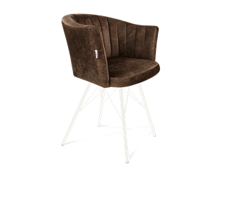 Обеденный стул SHT-ST42-1 / SHT-S37 (кофейный трюфель/белый муар) в Новом Уренгое