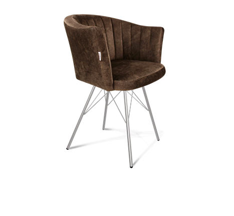 Обеденный стул SHT-ST42-1 / SHT-S37 (кофейный трюфель/хром лак) в Салехарде - изображение