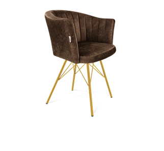 Обеденный стул SHT-ST42-1 / SHT-S37 (кофейный трюфель/золото) в Новом Уренгое