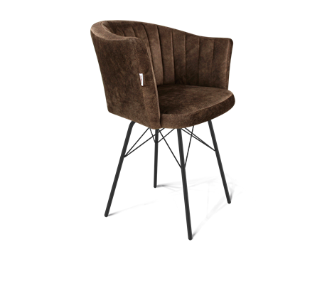 Обеденный стул SHT-ST42-1 / SHT-S64 (кофейный трюфель/черный муар) в Салехарде - изображение
