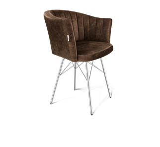 Обеденный стул SHT-ST42-1 / SHT-S64 (кофейный трюфель/хром лак) в Новом Уренгое