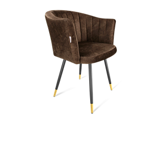 Обеденный стул SHT-ST42-1 / SHT-S95-1 (кофейный трюфель/черный муар/золото) в Новом Уренгое