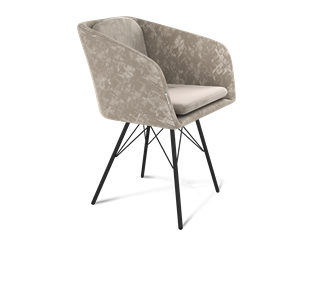 Обеденный стул SHT-ST43-1 / SHT-S37 (карамельный латте/черный муар) в Салехарде