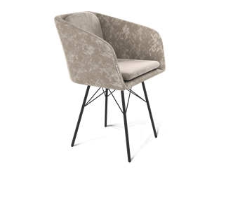 Обеденный стул SHT-ST43-1 / SHT-S64 (карамельный латте/черный муар) в Салехарде