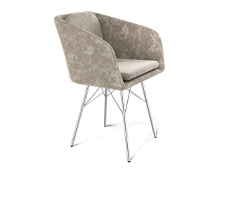 Обеденный стул SHT-ST43-1 / SHT-S64 (карамельный латте/хром лак) в Лабытнанги